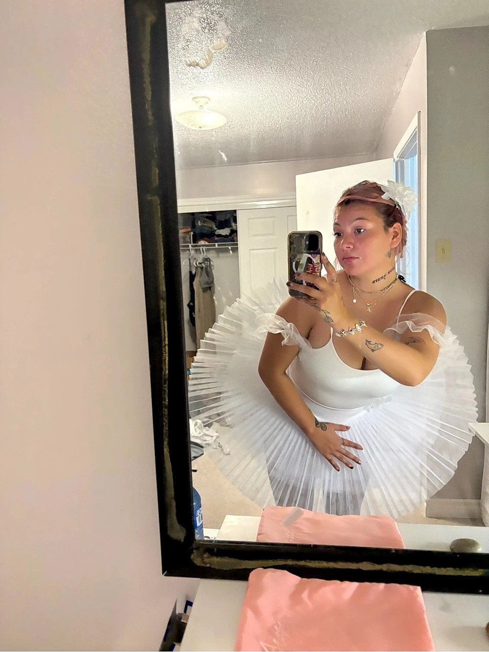 White Tutu Mini Dress Like New